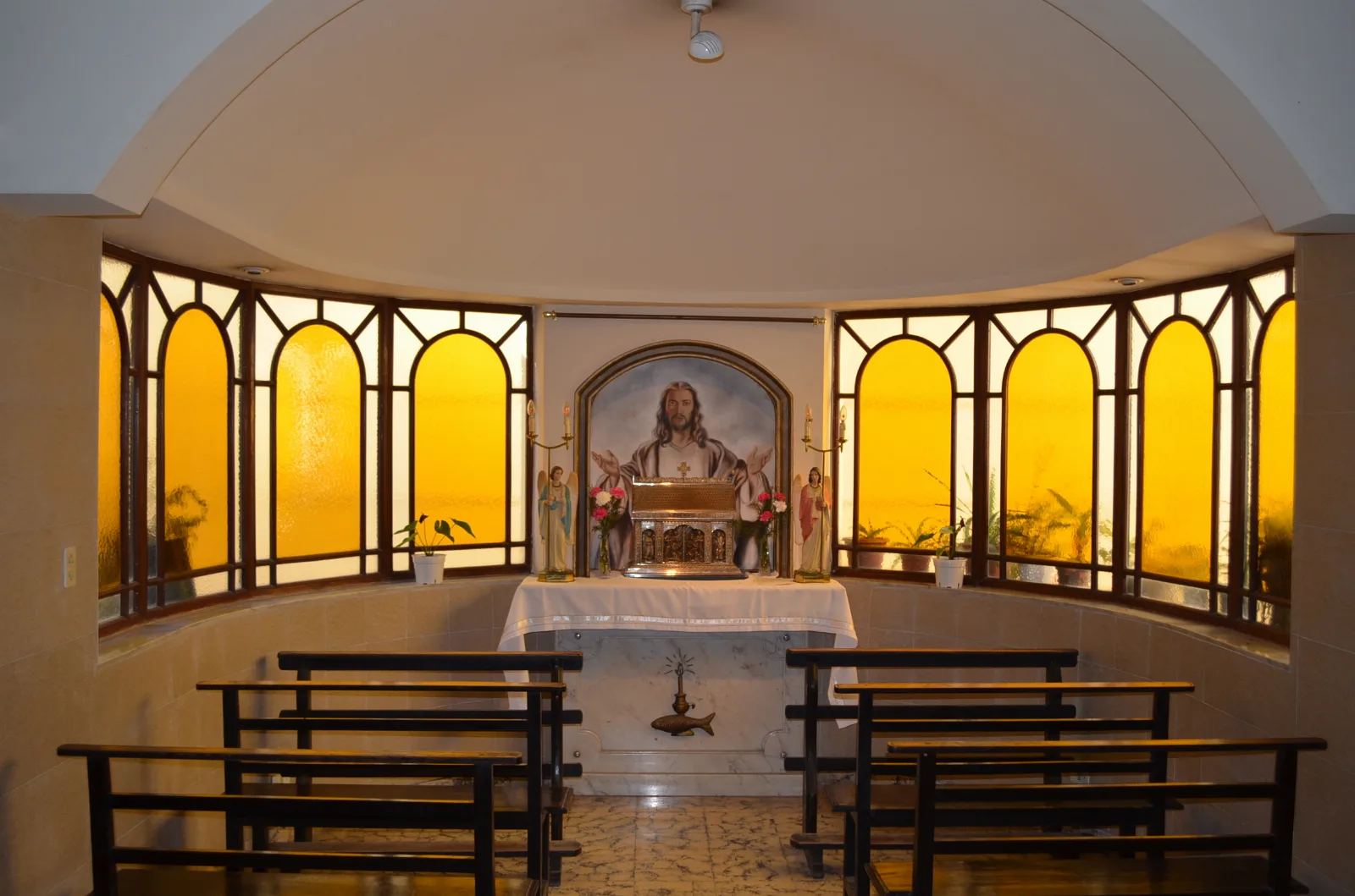 Altar con la imagen de Jesús
