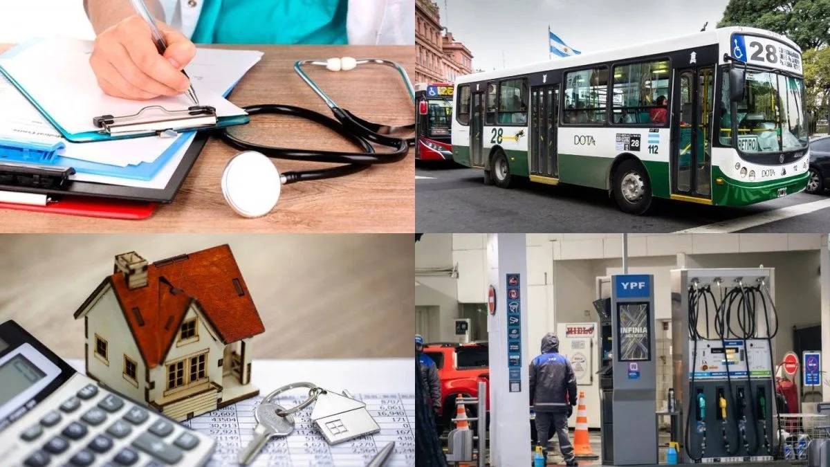Junio trae subas en transporte, prepagas, combustibles y alquileres